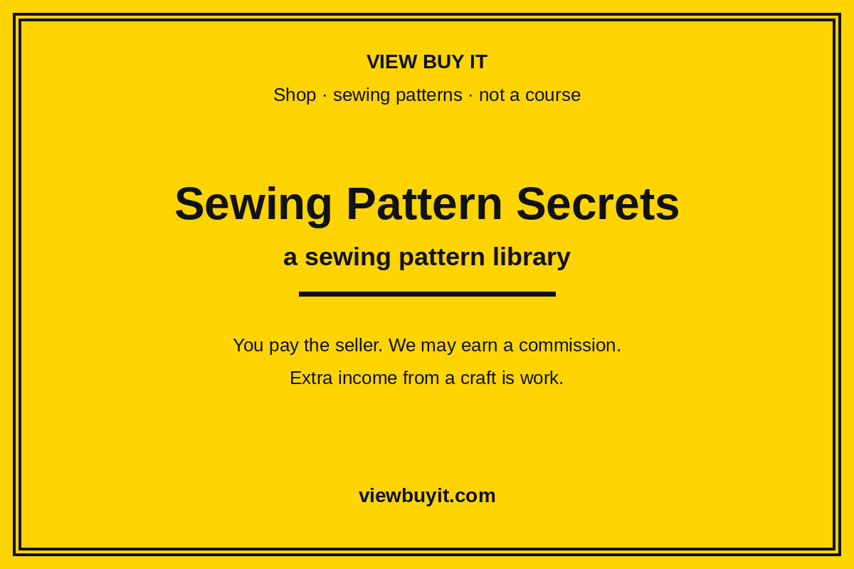 Sewing Pattern Secrets — sewing pattern library