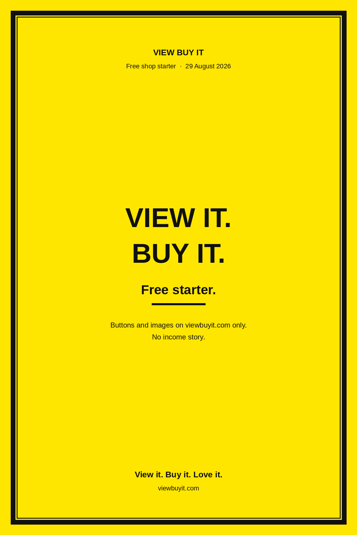 Free VIEW IT. BUY IT. Starter ebook cover