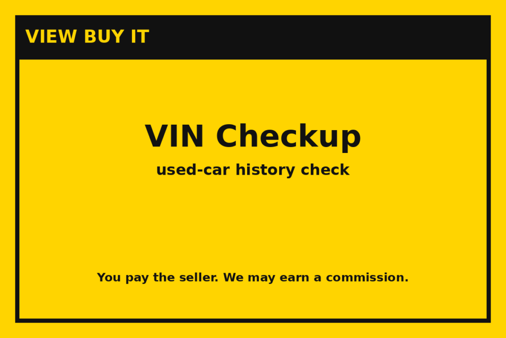 VIN Checkup — used-car history check