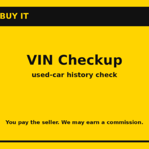 VIN Checkup — used-car history check
