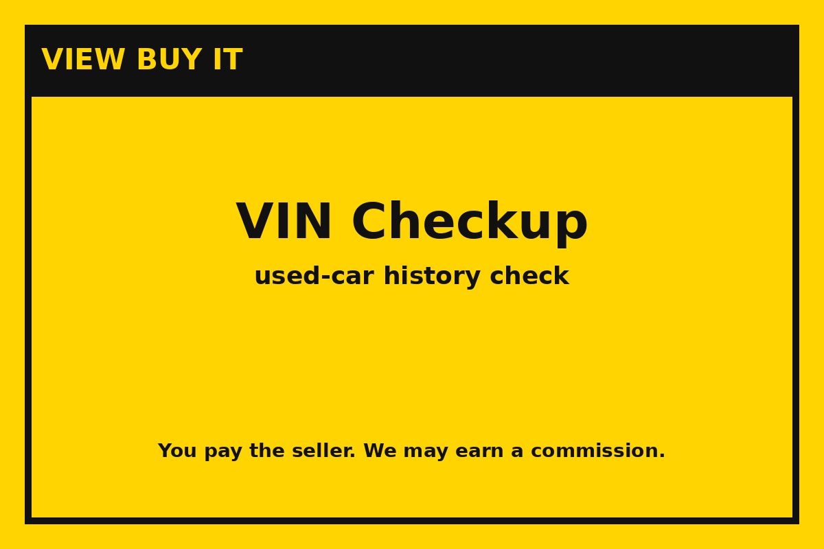 VIN Checkup — used-car history check